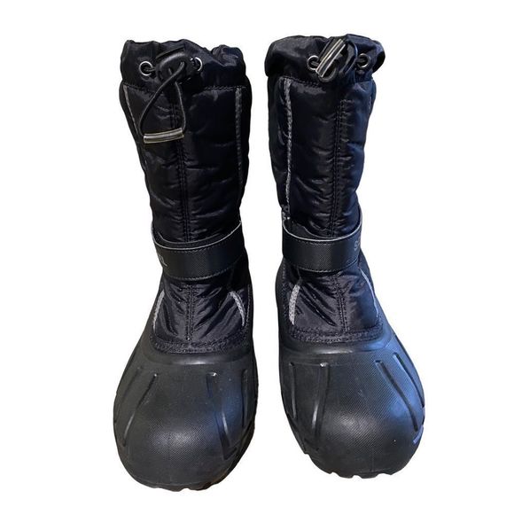 Sorel Youth Flurry Weather Resistant Snow Boot Color Blk/City Grey SZ 7 Unisex - Picture 2 of 7